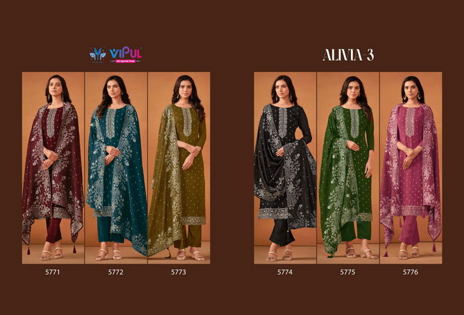 Alivia 3 By Vipul Embroidered Soft Georgette Salwar Kameez Wholesale Price In Surat
